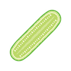 Cucumber vegetable icon in flat style. Gherkin plant vector illustration on isolated background. Healthy food sign business concept.