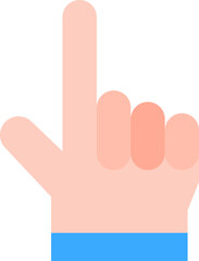 pointing hand illustration on a white background     