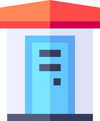 portable toilets illustration on a white background     