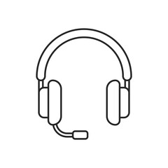 Headset icon in flat style. Earphone vector illustration on isolated background. Headphone sign business concept.