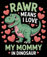 I Love My Mommy Rawr Dinosaur funny dinosaur lover