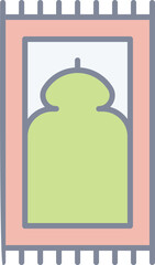 prayer mat illustration on a white background    