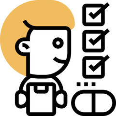 prescription illustration on a white background     