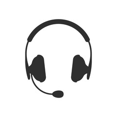 Headset icon in flat style. Earphone vector illustration on isolated background. Headphone sign business concept.