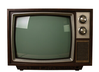 Retro TV Set, Isolated Transparent Background, Design Element