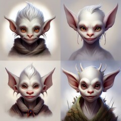 Fototapeta premium set of fairy-tale goblins 