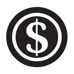 Fototapeta premium dollar symbol on a white background