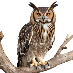 great horned owl in flight