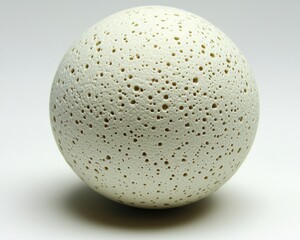 Cream-colored sphere with textured surface