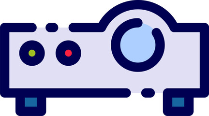 projector illustration on a white background     