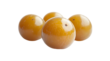 Fresh Indian Gooseberry Amla Fruit Isolated on Transparent Background