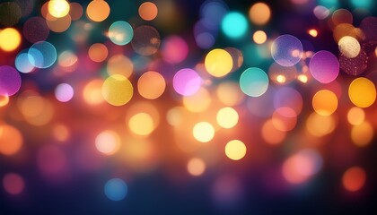 colorful vibrant bokeh lights with a dreamy and festive feel perfect for celebrations and party backgrounds