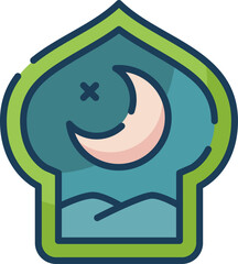 ramadan illustration on a white background    