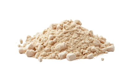 Vegan Protein Powder Isolated on Transparent Background for Healthy Lifestyle and Nutrition Concept
