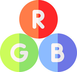 rgb illustration on a white background     