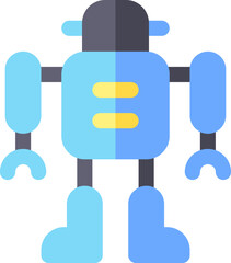robot illustration on a white background     