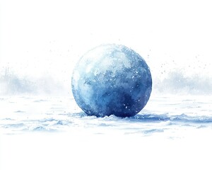 Frozen Orb in Winter Landscape