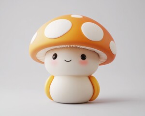 Cute mushroom figurine