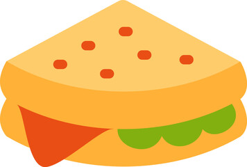 sandwich illustration on a white background     