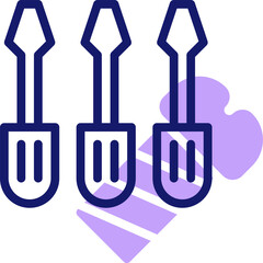 screwdriver illustration on a white background     