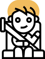 seat belt (3) illustration on a white background    