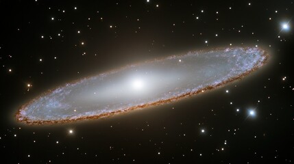 Elliptical galaxy in deep space