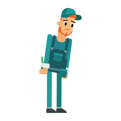 cartoon character man plumber