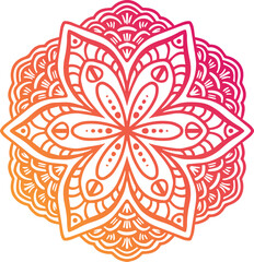 Fototapeta premium All colorful Hand drawn mandala