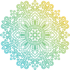 All colorful Hand drawn mandala