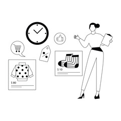 Store  management Vector illustration which can easily modify or edit