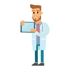 cartoon character man doctor style