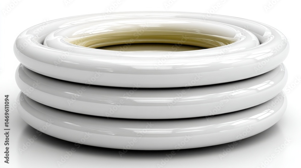 Poster conceptual illustration of a white object representing reversal base structure in financial market b