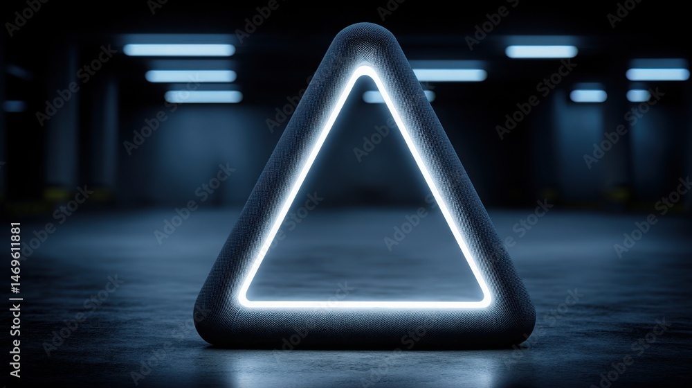 Poster triangle shaped object symbolizing risk-off signal confirmation and safe-haven flow in financial mar