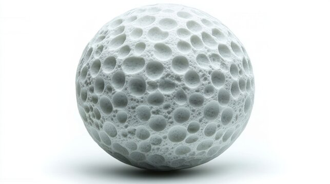 Golf ball with moon-like texture