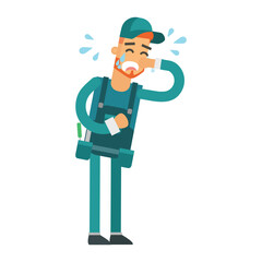 cartoon character man plumber