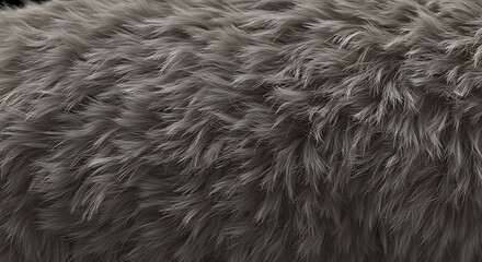 Textured Grey Fur: 3D Rendered Depth & Detail AI Generated