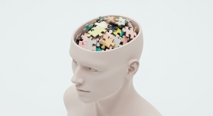 Mannequin head abstract design