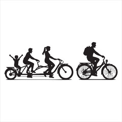 Obraz premium Classic Bicycle Silhouette for City Rides , black colour vactor