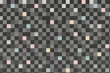 Monochrome pixels with pastel accents