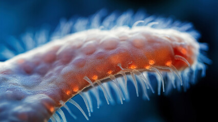 Amoeba Extending a Pseudopod in Super-Macro, Showing Cytoplasmic Streaming into the Protrusion with Fine Internal Detail