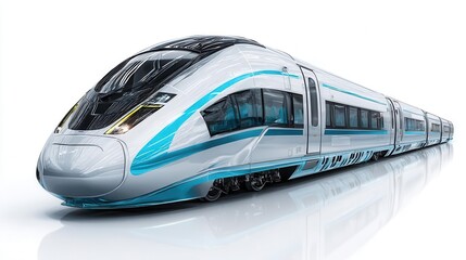 Fototapeta premium Modern high speed train illustration