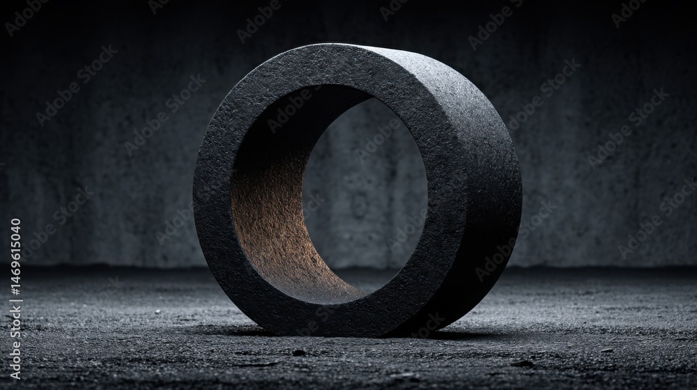 Poster solid concrete symbolizing strength and stability in modular branding elements for modern design