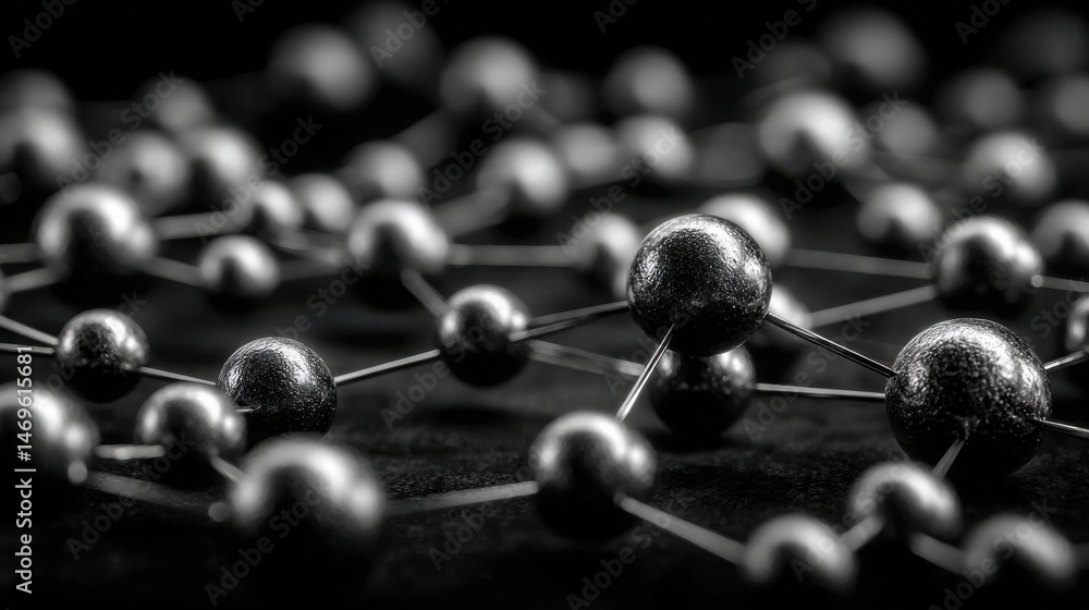 Poster an array of spheres together representing the concept of trust and credibility in cooperative struct