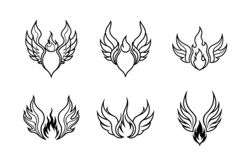 Retro Blaze Feather Tattoo Kit