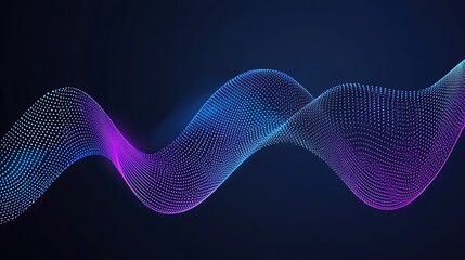Abstract wave design with glowing particles (4)