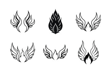 Retro Blaze Feather Tattoo Kit