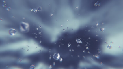 昼の曇り空から降り注ぐ雨粒