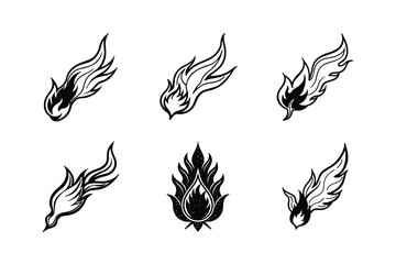 Retro Blaze Feather Tattoo Kit