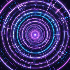 Obraz premium Neon Vortex of Futuristic Lights