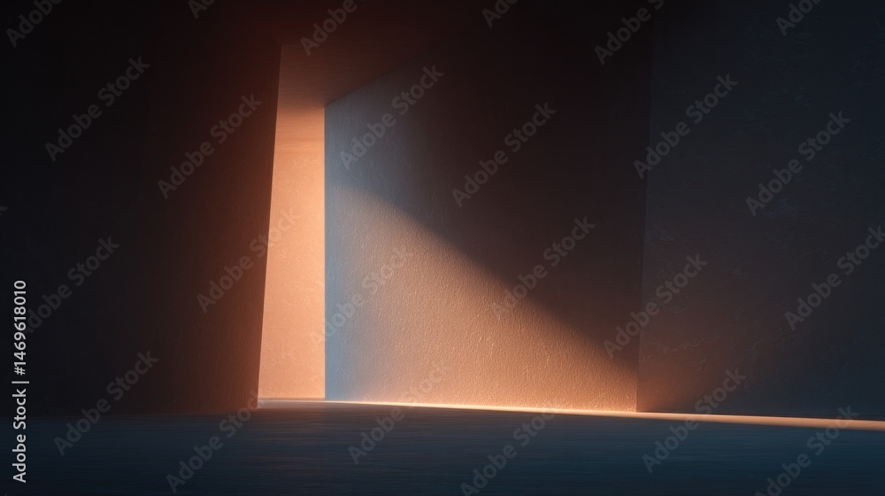 Poster subtle and intricate abstract design with interplay of light and shadow offering enigmatic feel